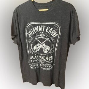Johnny Cash Men’s Gray Graphic Tee Size Large